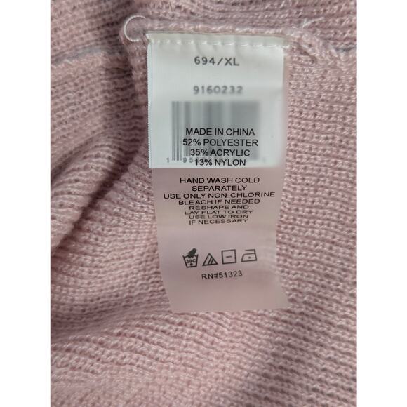 VINCE Camuto Pink and Gray Button Shoulder Sweater - Picture 9 of 11